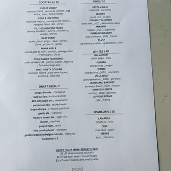 Frazier Five & Dime - Menu - New American Near Me - Chattanooga, Tennessee