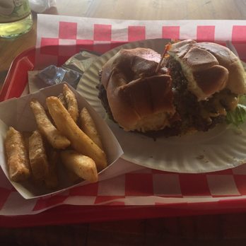 Farm Cafe - Bacon and cheese farm burger with fries - American Near Me - Closter, New Jersey Farm Cafe - Bacon and cheese farm burger with fries - American Near Me - Closter, New Jersey