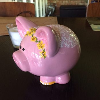 Petroglyph Ceramic Lounge - Bride piggy bank as an engagement gift! - Paint-Your-Own Pottery Near Me - Los Gatos, California