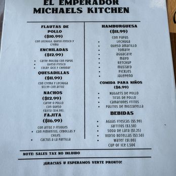 El Emperador Michaels Kitchen - Menu - Mexican Near Me - Waco, Texas El Emperador Michaels Kitchen - Menu - Mexican Near Me - Waco, Texas