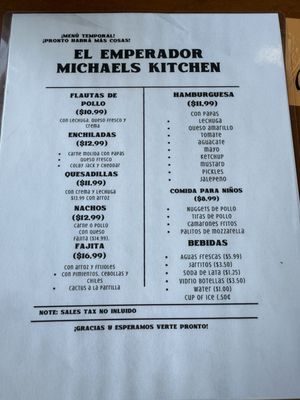 Menu photo 4 El Emperador Michaels Kitchen Waco, TX Menu photo 4 El Emperador Michaels Kitchen Waco, TX