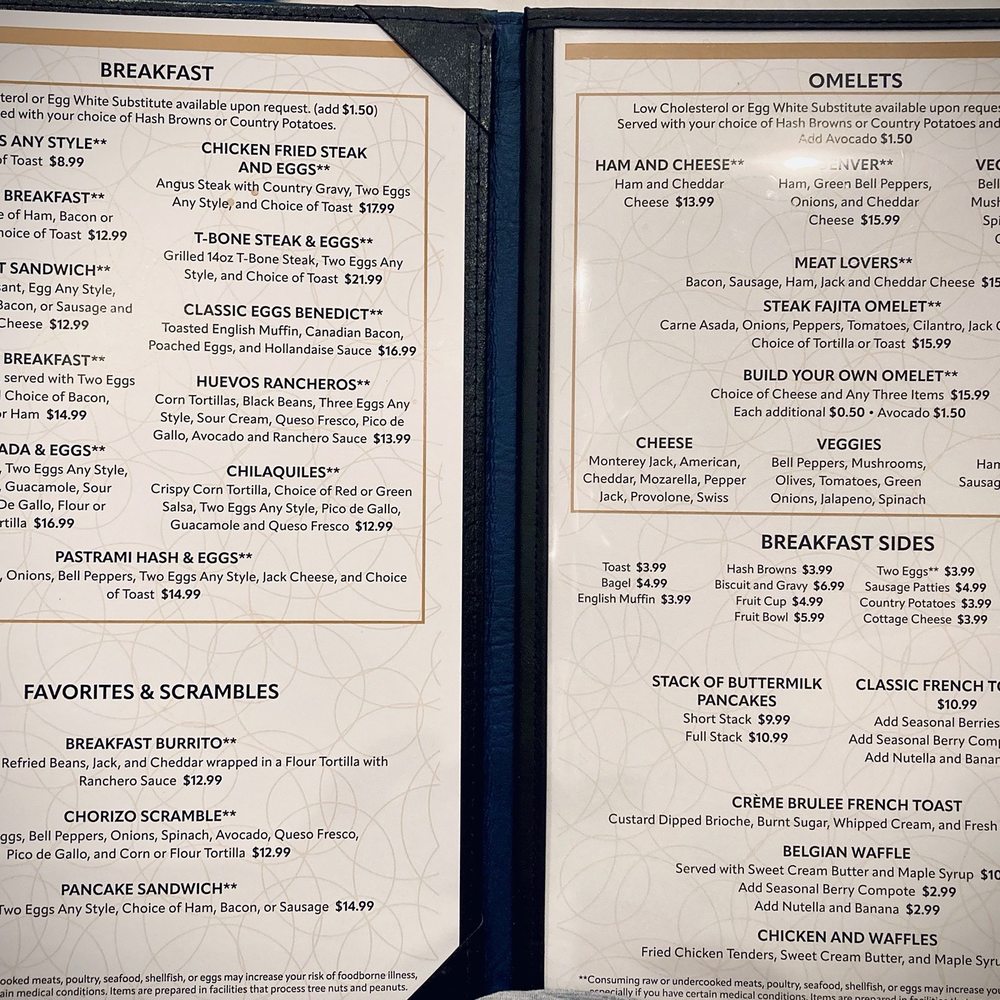 LB Grill Breakfast Menu