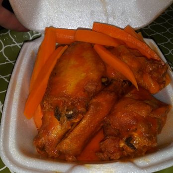 The Blue Hen - chicken wings and carrots in a styrofoam container - Chicken Wings Near Me - Mahopac, New York The Blue Hen - chicken wings and carrots in a styrofoam container - Chicken Wings Near Me - Mahopac, New York