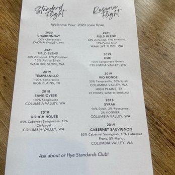 Covington Cellars - Menu - Wine Tasting Room Near Me - Hye, Texas