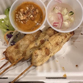 Kacha Thai Market - A3: Satay (chicken) - meat is too lean for us but still taste good. We like A2: Moo Ping a lot more. *carry out* - Noodles Near Me - Royal Oak, Michigan Kacha Thai Market - A3: Satay (chicken) - meat is too lean for us but still taste good. We like A2: Moo Ping a lot more. *carry out* - Noodles Near Me - Royal Oak, Michigan