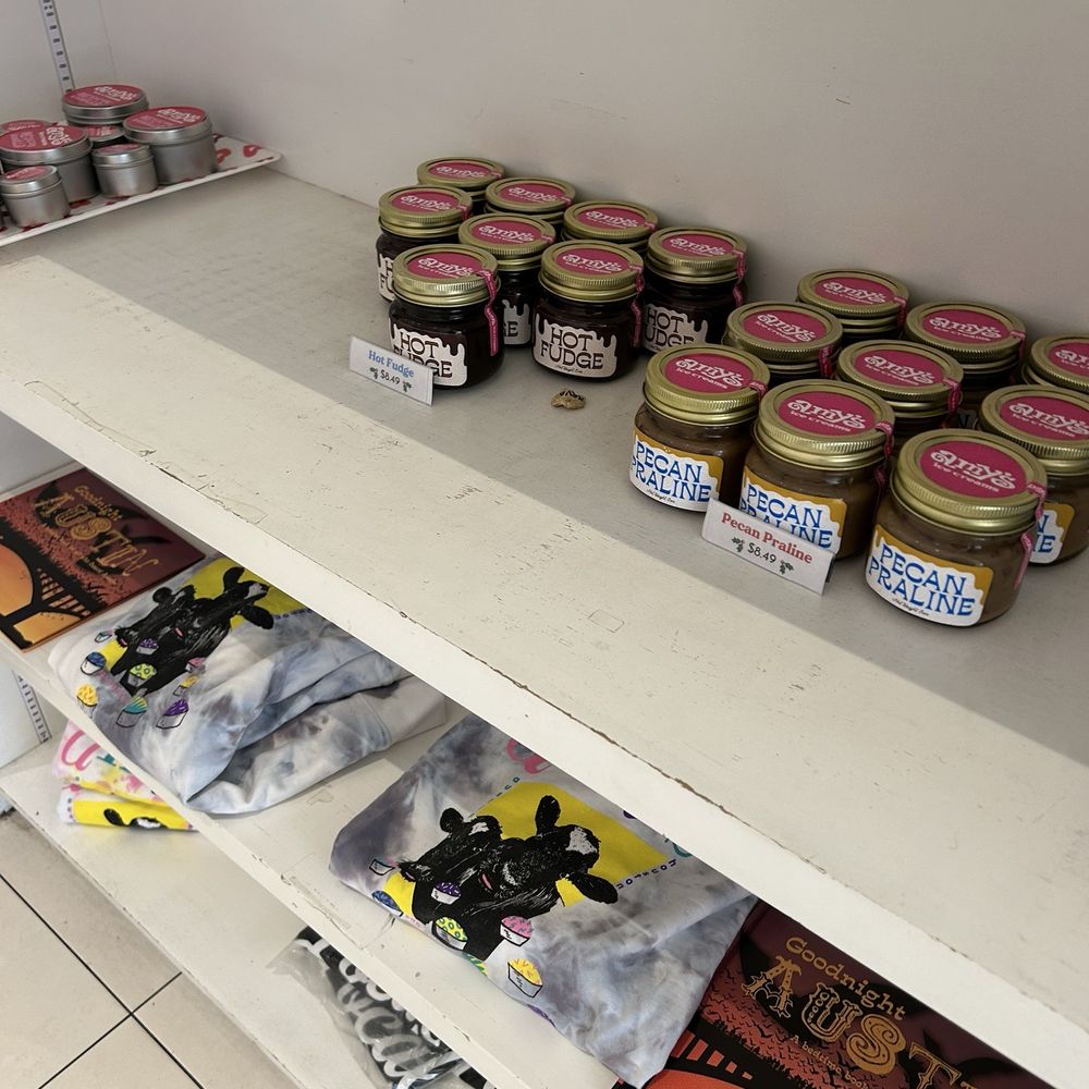 Amy's Ice Creams - Merch shelf - Ice Cream & Frozen Yogurt Near Me - Bee Cave, Texas