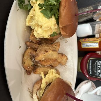 Maggiano's Little Italy - Egg and cheese breakfast sandwich, no meat. - Italian Near Me - Dallas, Texas