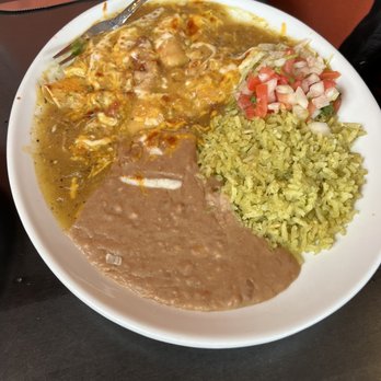 Adriana's Mexican Restaurant - Cheese Enchiladas, Rice and Beans - Mexican Near Me - Franktown, Colorado