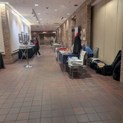 Eberhard Center GVSU - This is the long hallway I was talking about that you have to walk to get to the restroom. The elevators are on the left behind the wall.