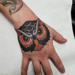 Autumn Moon Tattoo - Owl in color
