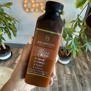 Salubrious Juice and More - 16 oz. Rise and Shine Juice - Coffee & Tea Near Me - Frisco, Texas