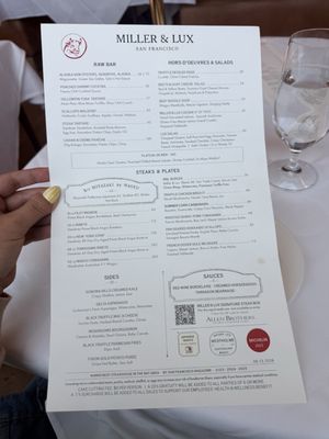 Menu photo 1 Miller & Lux San Francisco, CA Menu photo 1 Miller & Lux San Francisco, CA
