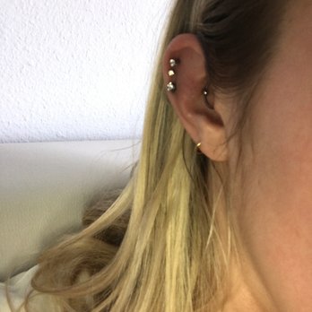 Bloom Body Art - The daith, and the top and bottom (out of the 3) helix piercings are the ones from Bloom. I had the middle helix piercing already. - Piercing Near Me - Tampa, Florida