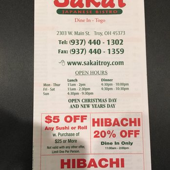 Sakai Japanese Bistro - Japanese Near Me - Troy, Ohio Sakai Japanese Bistro - Japanese Near Me - Troy, Ohio