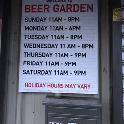 Beer Garden - Beer-topia hours...