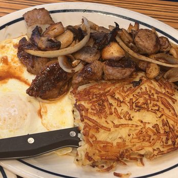 IHOP - Steak tips with onions, eggs & hash browns was Excellent! - American Near Me - Auburn, Maine IHOP - Steak tips with onions, eggs & hash browns was Excellent! - American Near Me - Auburn, Maine