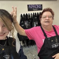 Painting with a Twist - Having bunny ears fun