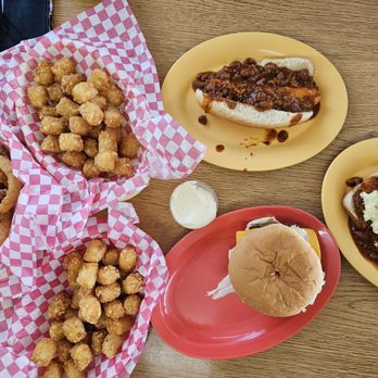 Small's Drive-In - This, a fountain drink and milkshake was like $30. If you order "small" tots, you get a whole basket! The new Patriot Burger was amazing. - American Near Me - Athens, Tennessee Small's Drive-In - This, a fountain drink and milkshake was like $30. If you order "small" tots, you get a whole basket! The new Patriot Burger was amazing. - American Near Me - Athens, Tennessee