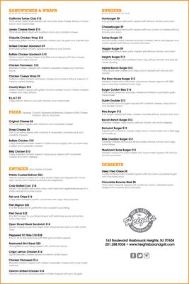 Menu photo 6 The Heights Bar and Grill Hasbrouck Heights, NJ Menu photo 6 The Heights Bar and Grill Hasbrouck Heights, NJ