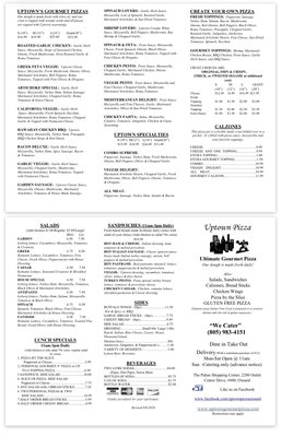 Menu photo 1 Uptown Pizza Oxnard, CA Menu photo 1 Uptown Pizza Oxnard, CA