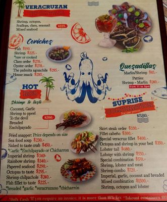 Menu photo 4 Mariscos La Palmita Cabo San Lucas, BCS Menu photo 4 Mariscos La Palmita Cabo San Lucas, BCS