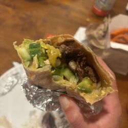 AK's Waltham - Greek Wrap with Steak Tips and fresh mozzarella