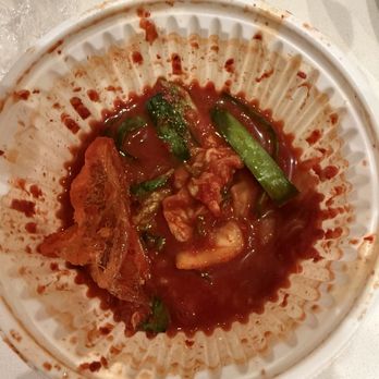 LEE GA - Plastic wrapper in to-go kimchi - unfortunately discovered it after a chopstick full of it went into my mouth. - Korean Near Me - Los Angeles, California LEE GA - Plastic wrapper in to-go kimchi - unfortunately discovered it after a chopstick full of it went into my mouth. - Korean Near Me - Los Angeles, California