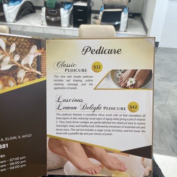 Initial Nails and Spa - Menu of some prices - Nail Salons Near Me - Elgin, Illinois