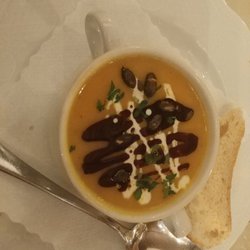 Am Kamin - Kürbissuppe