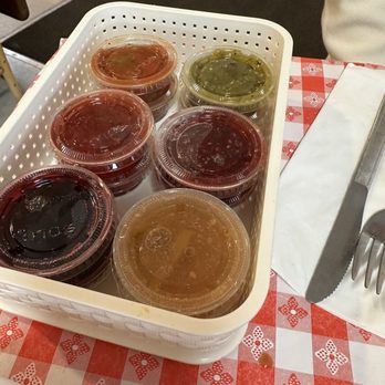 Ellen's Danish Pancake House - The basket of jams! - Breakfast & Brunch Near Me - Buellton, California
