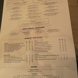 Cocktail menu.