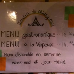 Jardin du Chiang Maï - Menu à la VapeuX ? J'ai hâte d'y goûter... :)