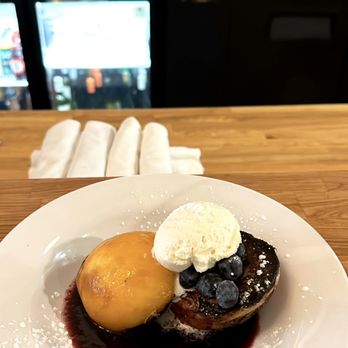 Brasserie Four - Cherry + peach dessert - French Near Me - Walla Walla, Washington Brasserie Four - Cherry + peach dessert - French Near Me - Walla Walla, Washington