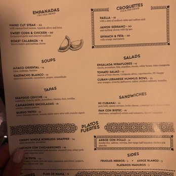 Cafe La Trova - Food Menu - Cocktail Bars Near Me - Miami, Florida
