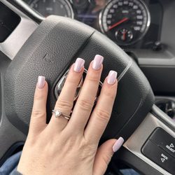AQ Nail Spa - Purple chrome acrylics
