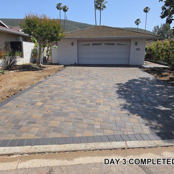 Pacific Coast Hardscapes - Day 3 - Completed driveway - Masonry/Concrete Near Me - San Marcos, California Pacific Coast Hardscapes - Day 3 - Completed driveway - Masonry/Concrete Near Me - San Marcos, California