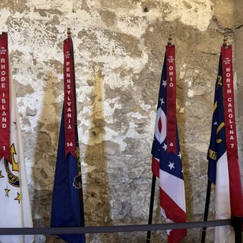 The Alamo - US State flags inside the Alamo. - Museums Near Me - San Antonio, Texas The Alamo - US State flags inside the Alamo. - Museums Near Me - San Antonio, Texas