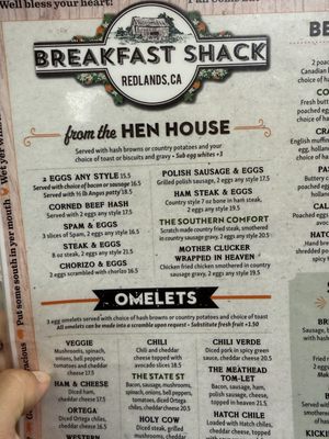 Menu photo 4 Breakfast Shack Redlands, CA Menu photo 4 Breakfast Shack Redlands, CA