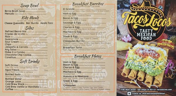 Menu photo 3 Tacos Locos San Diego, CA Menu photo 3 Tacos Locos San Diego, CA