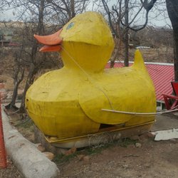 Medicine Park City Hall - Duck pulling a sleigh