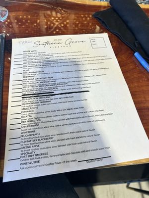 Menu photo 1 Southern Grove Winery Fairhope, AL Menu photo 1 Southern Grove Winery Fairhope, AL