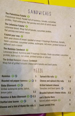 Menu photo 6 Umi Falafel Dublin, D