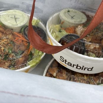 Starbird Chicken - Food is spectacular, their salad to-go lids ARE NOT. Take a tote bag to secure the goods bc paper bags & ill fitting lids ain't it. - Chicken Shop Near Me - South San Francisco, California Starbird Chicken - Food is spectacular, their salad to-go lids ARE NOT. Take a tote bag to secure the goods bc paper bags & ill fitting lids ain't it. - Chicken Shop Near Me - South San Francisco, California