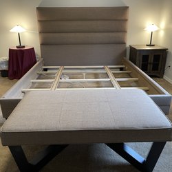 JL Furniture Delivery - California King Bed and matching Ottoman. (Now we're just waiting for the mattress to be delivered.)