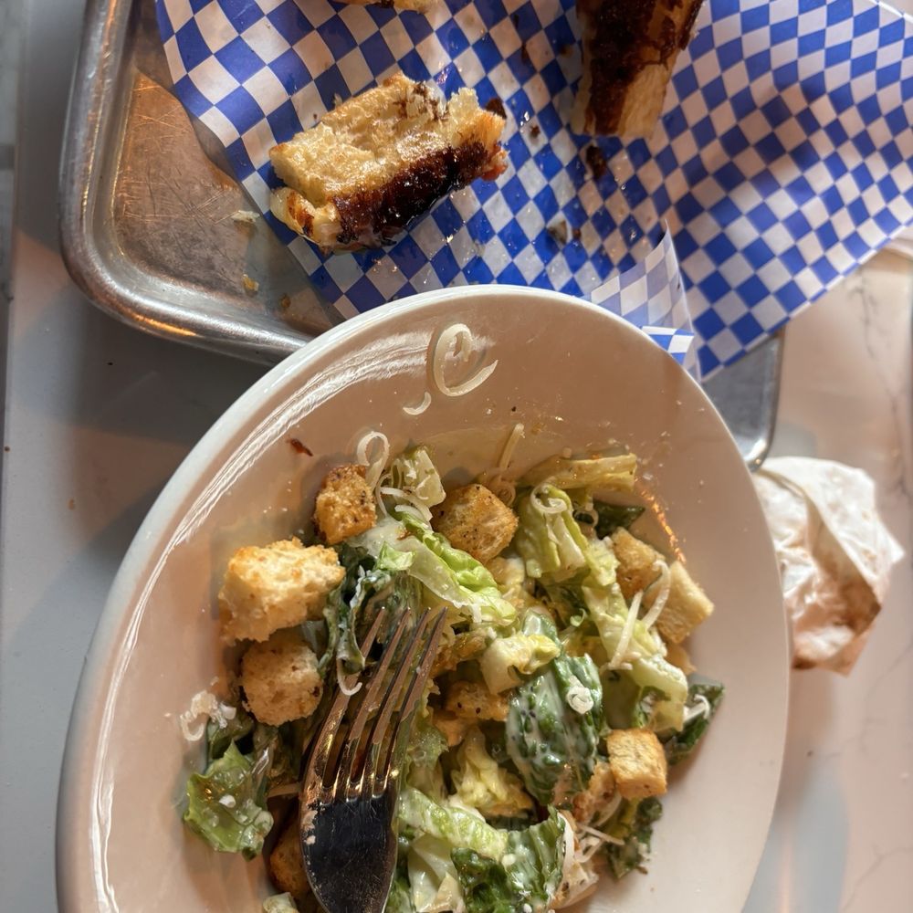Lazy Days Brewing  - I devoured my pizza before I took a photo. Great Caesar salad! - Breweries Near Me - Beaverton, Oregon