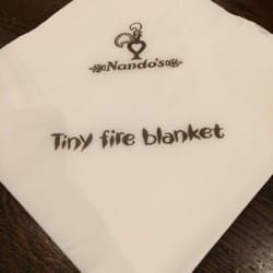 Nando's - Love the napkins in here and this one just became my fave!