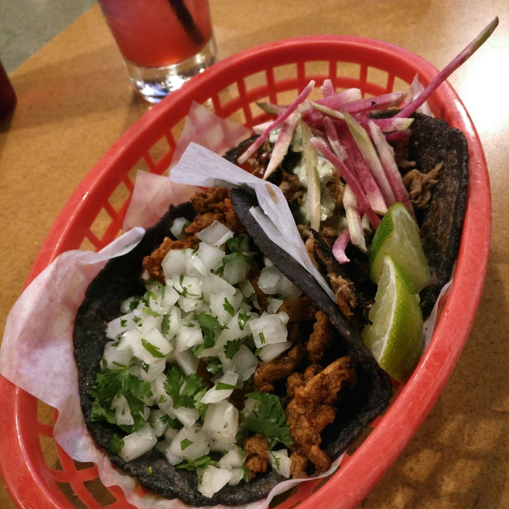 Naco Taco - Al Pastor (left) and Cochinta pibil (right) - Mexican Near Me - Cambridge, Massachusetts