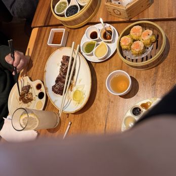 Palette Tea House - XO Beef Fried Rice Palette XLB Sampler (5) Pork & Shrimp Siu Mai (3) Ha Gow (3) - Dim Sum Near Me - San Francisco, California Palette Tea House - XO Beef Fried Rice Palette XLB Sampler (5) Pork & Shrimp Siu Mai (3) Ha Gow (3) - Dim Sum Near Me - San Francisco, California