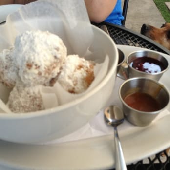 Morgans Restaurant - Beignets comes w caramel, raspberry n chocolate sauce - New American Near Me - Miami, Florida