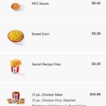 KFC - Ordered receipt - Fast Food Near Me - Taylor Mill, Kentucky